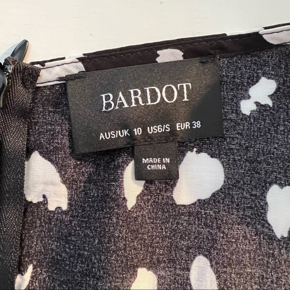 Bardot Puff Sleeve Abstract Spot Maxi Dress in size 10 - Picture 10 of 11